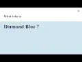 Diamond Blue color hex color - Blue color
