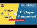 Employee Management System Project Python and MySQL Project for class 12 IP Computer Science