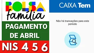 ✅ PARCELA BOLSA FAMÍLIA MÊS DE ABRIL NIS 4 5 6 NA CONTA CAIXA TEM LIBERADO