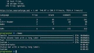 of progressbar C library