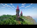 Minecraft Fantasy Village part 10 Fantasy Wizard Tower - Timelapse