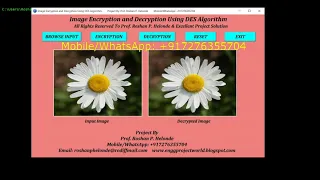Image Encryption Decryption Using DES Algorithm Python Project Code DES Encryption Decryption