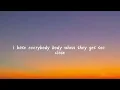 Halsey-I Hate Everybody(Lyric Video)