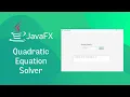JavaFX and Scene Builder - Quadratic Equation Solver
