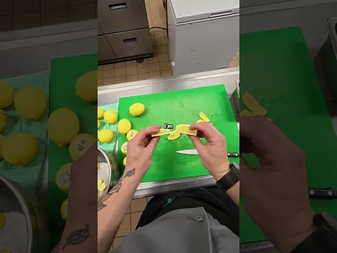 How to prep lemon wedges for a restaurant.