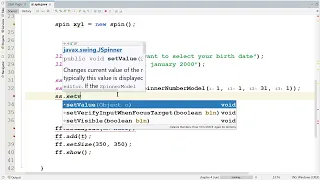 Java Swing JSpinner