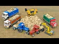 JBC 3DX Loading Stone TATA Tipper Swaraj Tractor Truck Jcb ki khudai Cartoon Mini Jcb