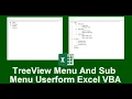 TreeView Menu And Sub Menu Userform Excel VBA