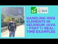 Handling Web Elements in Selenium Java - Part 1 Real-Time Examples