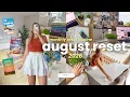 august reset vlog cleaning organizing new goals planner setup summer books self-care nails