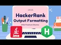 HackerRank Java Output Formatting Certification Gold Badge