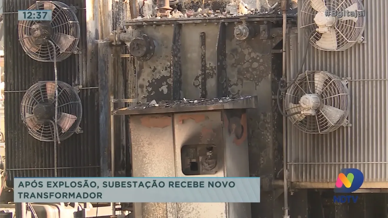 Após explosão , subestação recebe novo transformador em Itajaí