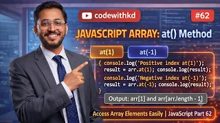 JavaScript Array at Method Explained Access Array Elements Easily JavaScript Tutorial Part 62