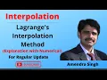 Lagrange s Interpolation Formula l - 4