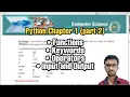 Python Class 12 Chapter 1 Functions Keywords Operators Input and Output Part 2