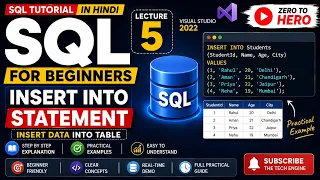 Complete SQL Tutorial for Beginners in Hindi Lecture 5 INSERT INTO Insert Data in SQL Table