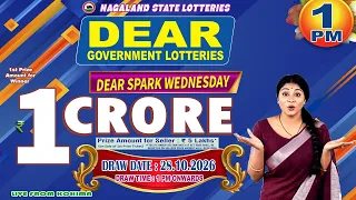 LOTTERY LIVE DEAR 1 PM 28.10.2026 NAGALAND STATE LOTTERY LIVE DEAR LOTTERY LIVE LOTTERY SAMBAD LIVE