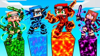 Sobrevivimos en TORRES NINJA ELEMENTALES en Minecraft!