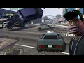 In traffic at a speed of 9999999, Lamar likes to drive up into the sky! - GTA5