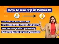 How to connect POWER BI with SQL Load the Data SQL Query Dynamic Queries KSR DATAVIZON