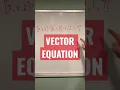 The EASY WAY to convert a vector equation to a parametric equation
