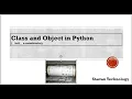11 Class and Object in Python -