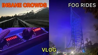 Insane Crowds and Fog Rides Six Flags St Louis 10-22-2021 Vlog