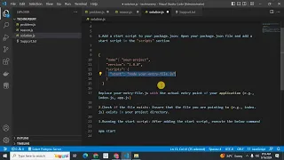 npm ERR missing script start node js solved