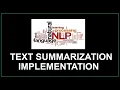 Text Summarization Implementation TextRank Algorithm PageRank Algorithm Python NLP tutorial