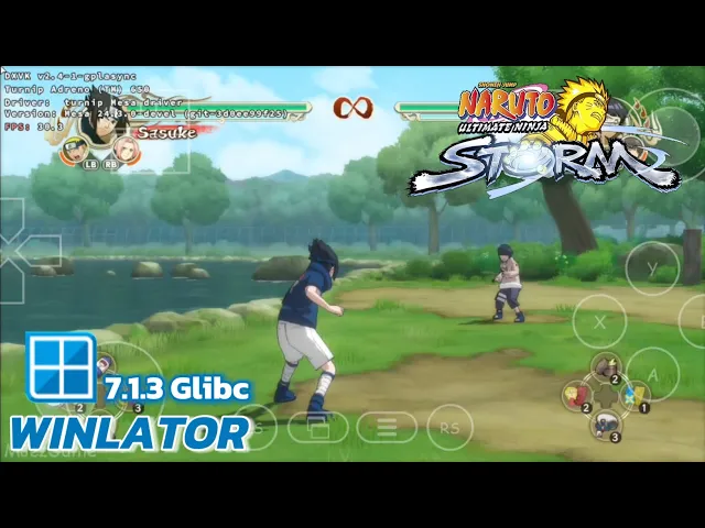 Winlator Glibc - Gameplay Naruto Ultimate Ninja Storm (Windows) on Android