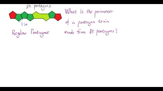 Perimeter Of A Pentagon Train Attaching 85 Regular Pentagons Generalizing This Problem 