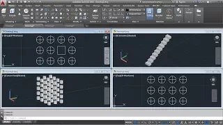 AutoCAD Rectangular Array Command Tutorial Complete 3D Array Edit Source Replace Item