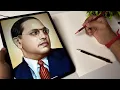 How to draw Dr BR Ambedkar Step by step Outline Tutorial
