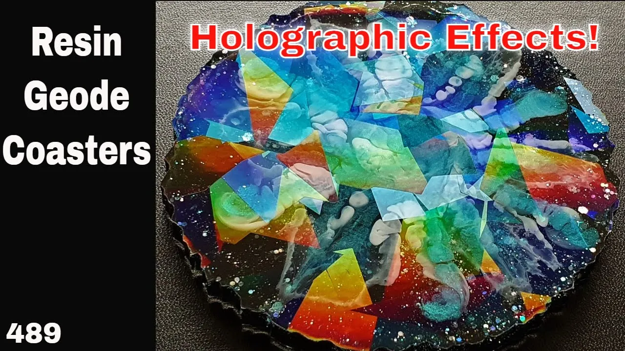 Holographic Geode coasters