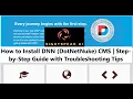 How to Install DNN DotNetNuke CMS Step-by-Step Guide with Troubleshooting Tips
