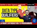 5 2 Data Types qualifiers in C Complete C programming course Sunil Dhimal