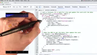 Intercept the network request and cache the response