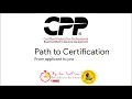 1 ASIS Certified Protection Professional CPP Certification Process