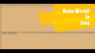 First Program Hello World Java Tutorial
