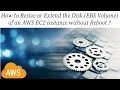 How to Resize or Extend the Disk of an EC2 instance without Reboot