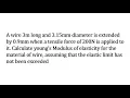 Calculate young s modulus of Elasticity