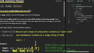 Leetcode 228 Summary Ranges Range Complete Note Repeat
