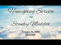 Homegoing Service for Stanley Maddox JAN 31 2026