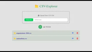 CSV Explorer using Node js Express js and ejs