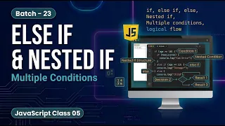 Batch - 23 JavaScript Class 05 Else If Multiple Conditions Nested If