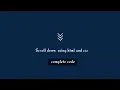 Scrolldown indicator with HTML CSS Complete code