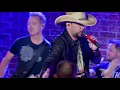 Jason Aldean performs Lights Come On at Opry City Stage in Times Square, New York City