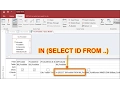 MS Access SubQuery
