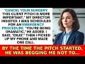 My Director Insisted I Cancel My Surgery For The Client Pitch - So I Made One Call That