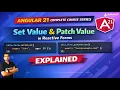 set value patch value in Angular 21 Forms in Angular Angular 21 tutorials in Hindi Sahosoft